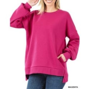 COPY - Zenana high low mega soft sweatshirt with pockets!